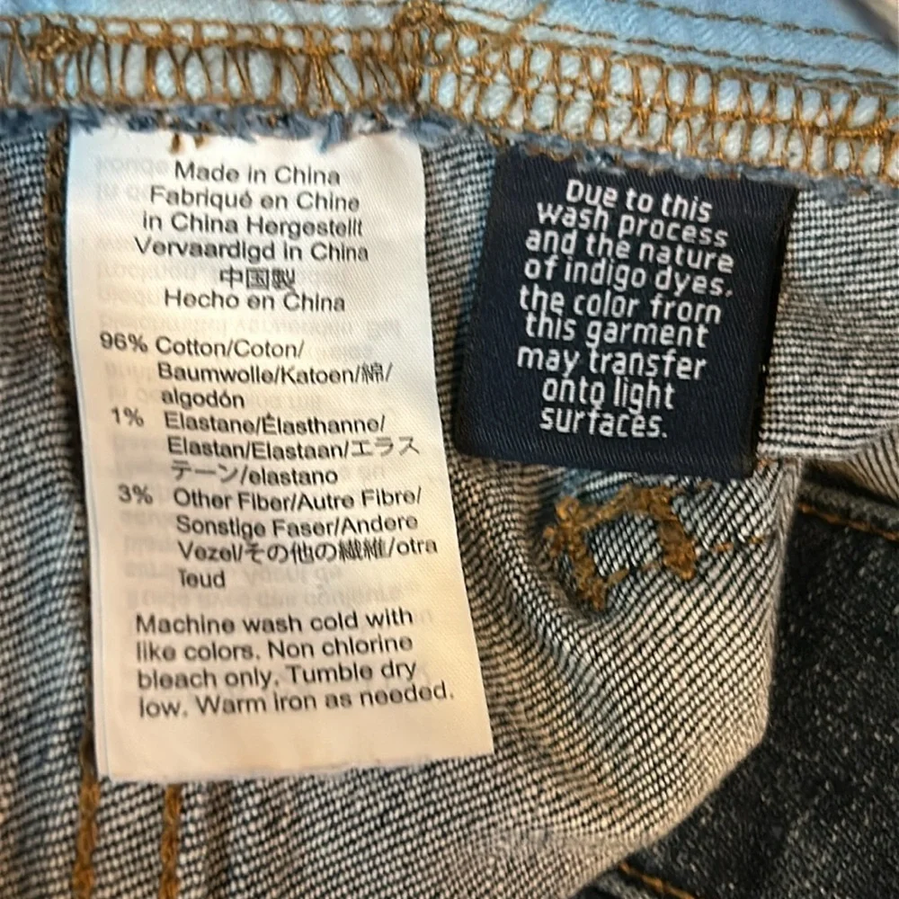 Madewell Denim Mini Frayed Hem Front Slit Skirt Size 30 - Picture 6 of 8